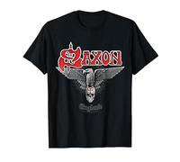 Official Saxon The Eagle Has Landed Heavy Metal Band Retro T-Shirt, Men, Black, 5X-Large