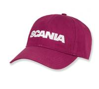 Official Scania Logo Wordmark Colour White on Maroon Red Colour Classic Trucker Baseball Cap Hat Unisex Gift