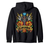 Official Scorpions Traditional Tattoo Logo Hard Rock Band Zip Hoodie