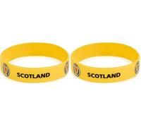 Official Scotland FA Yellow Silicone Wristband with National Crest & 'SCOTLAND' Text - Football Merchandise (Pack of 2)