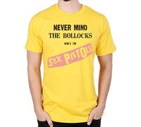 Official Sex Pistols Never Mind The Bollocks Original Album T-Shirt Yellow