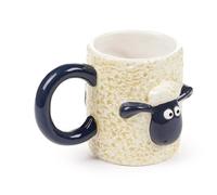 Puckator Shaun The Sheep Ceramic Shaped Mug - Funny Home Accessories - Cute Gifts for Girlfriend - Large Mugs for Men Women Hot Drinks - Cute Cups Presents - Secret Santa Gift - Cup Set