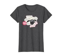 Official Shaun The Sheep t-Shirt - Sheep Dreams T-Shirt, Women, Dark Heather Grey, 3X-Large