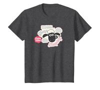 Official Shaun The Sheep t-Shirt - Sheep Dreams T-Shirt, Youth, Dark Heather Grey, Medium