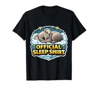 Official Sleep Shirt Cute Koals Sleeping Pajama Pyjama PJ Value Graphic T-Shirt, Men, Black, XL