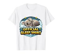Official Sleep Shirt Cute Koals Sleeping Pajama Pyjama PJ Value Graphic T-Shirt, Men, White, L