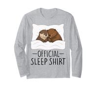Official Sleep Shirt Otter and Beaver Long Sleeve T-Shirt