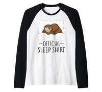 Official Sleep Shirt Otter and Beaver Raglan Baseball Tee