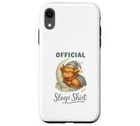 Official Sleep Squad Cute Highland Cow On Moon Case for iPhone XR