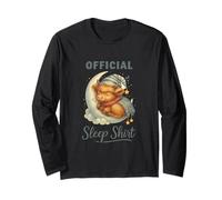 Official Sleep Squad Cute Highland Cow On Moon Long Sleeve T-Shirt