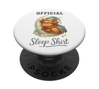 Official Sleep Squad Cute Highland Cow On Moon PopSockets Adhesive PopGrip