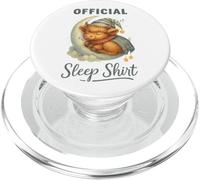 Official Sleep Squad Cute Highland Cow On Moon PopSockets PopGrip for MagSafe