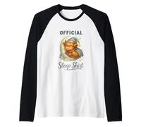 Official Sleep Squad Cute Highland Cow On Moon Raglan Baseball Tee