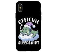 Official Sleepshirt Alligator Funny Sleeping Animals Pajamas Case for iPhone X/XS