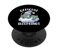 Official Sleepshirt Alligator Funny Sleeping Animals Pajamas PopSockets Adhesive PopGrip