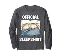Official Sleepshirt Cute Sleeping Rat Animal Lovers Pajama Long Sleeve T-Shirt