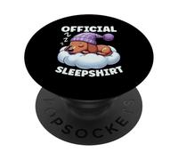 Official Sleepshirt Dachshund Sleeping Animals Sarcastic PopSockets Adhesive PopGrip