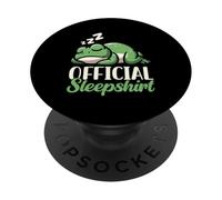 Official Sleepshirt Frog Napper Late Riser Nightgown PopSockets Adhesive PopGrip