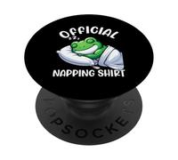 Official Sleepshirt Frog Sarcastic Sleeping Sleep PopSockets Adhesive PopGrip