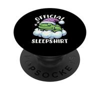 Official Sleepshirt Frog Sleeping Animals Sarcastic PopSockets Adhesive PopGrip