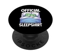 Official Sleepshirt Frog Sleeping Animals Sarcastic PopSockets Adhesive PopGrip