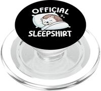 Official Sleepshirt Hedgehog Lazy Napper Sleep Pajamas PopSockets PopGrip for MagSafe