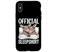 Official Sleepshirt Moose Pajamas Napper Late Riser Humor Case for iPhone X/XS
