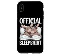 Official Sleepshirt Moose Pajamas Napper Late Riser Humor Case for iPhone XS Max