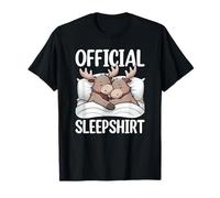Official Sleepshirt Moose Pajamas Napper Late Riser Humor T-Shirt