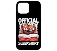 Official Sleepshirt Red Panda Pajamas Sarcasm Nap Sleeping Case for iPhone 16 Pro Max