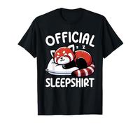 Official Sleepshirt Red Panda Pajamas Sarcasm Nap Sleeping T-Shirt