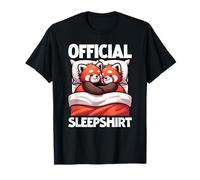 Official Sleepshirt Red Panda Pajamas Sarcasm Nap Sleeping T-Shirt