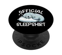 Official Sleepshirt Seal Napping Sleep Pajamas Nightwear PopSockets Adhesive PopGrip