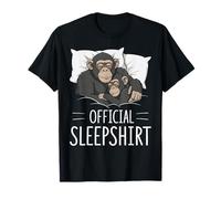 Official Sleepshirt Sleeping Chimpanzee Monkey Lovers Pajama T-Shirt