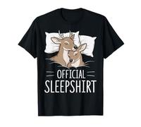 Official Sleepshirt Sleeping Deer Lovers Pajama T-Shirt