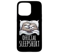 Official Sleepshirt Sloth Pajamas Nap Lazy Sleep Humor Case for iPhone 15 Pro Max