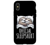 Official Sleepshirt Sloth Pajamas Nap Lazy Sleep Humor Case for iPhone X/XS