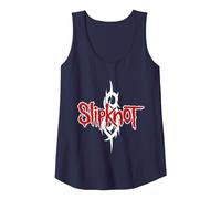 Official Slipknot Barcode Tank Top, Women, Navy Blue, Small