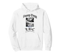 Official Snoop Dogg Long Beach California Pullover Hoodie, Adult Unisex, White, Large