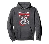 Official Social Distortion Ball and Chain Pullover Hoodie, Adult Unisex, Dark Heather Grey, Small