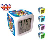 2PCS Xmas Gift Licensed 3D Bedside Lamp & Digital Alarm Clock Kids Room Decor