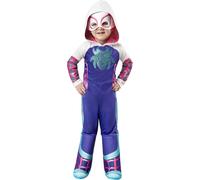 Official Spidey Ghost Spider Toddler Costume Marvel Fancy Dress Hooded Suit