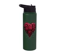 Official Spiral Bleeding Heart Gothic Fantasy Stainless Steel Insulated Water Bottle