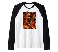 Official Spiral Draconis Flame Gothic Fantasy Raglan Baseball Tee