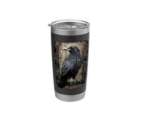 Official Spiral Raven Wise Gothic Fantasy Stainless Steel Insulated Tumbler