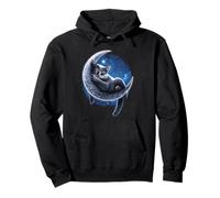 Official Spiral Velvet Moon Cat Gothic Fantasy Pullover Hoodie