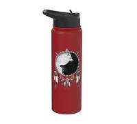 Official Spiral Wolf Chi Yin Yang Gothic Fantasy Stainless Steel Insulated Water Bottle