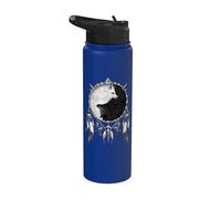 Official Spiral Wolf Chi Yin Yang Gothic Fantasy Stainless Steel Insulated Water Bottle