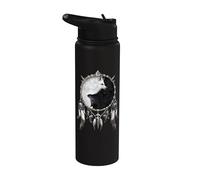 Official Spiral Wolf Chi Yin Yang Gothic Fantasy Stainless Steel Insulated Water Bottle