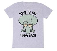 Heroes Inc. Sponge Bob Square Pants - My Happy Face (T-Shirt) Heather Grey